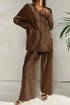 'Ember' Button Down Top and Pants Set - Celes Fashion